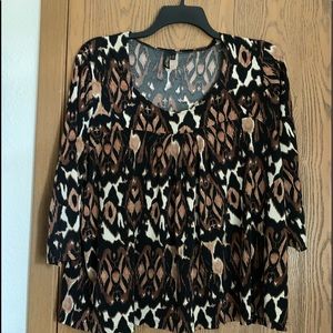 Olivia Paige 2X cute top shirt fall colors